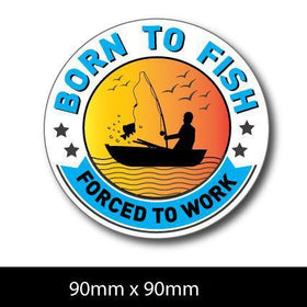 Funny Born to fish car sticker
