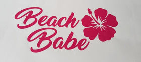 Beach Babe Hibiscus Decal Sticker