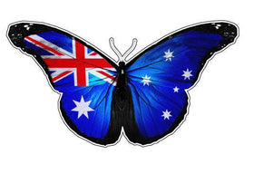Butterfly sticker with Australian flag  decal for car , ute, motorhome truck , window