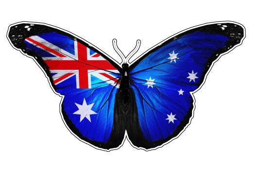 Butterfly sticker with Australian flag decal for car , ute, motorhome truck , window - Mega Sticker Store
