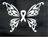CANCER AWARENESS BUTTERFLY  car sticker decal cancer awareness sticker cancer ri