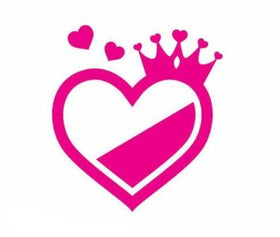 Girl Princess Love Heart Decal Sticker