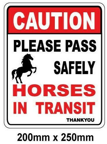 Caution Horse sticker
