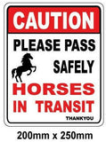 Caution Horse sticker