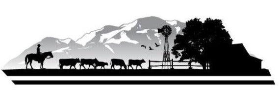Cowboy on horse with cattle Landscape sticker decal RV Motorhome, 4X4, Caravan, large with mountains copy - Mega Sticker Store
