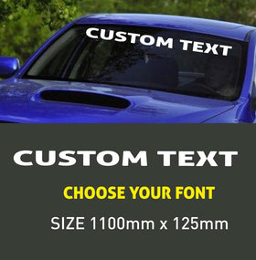 1100mm Custom windscreen sticker Windsheild  Name Lettering Graphics