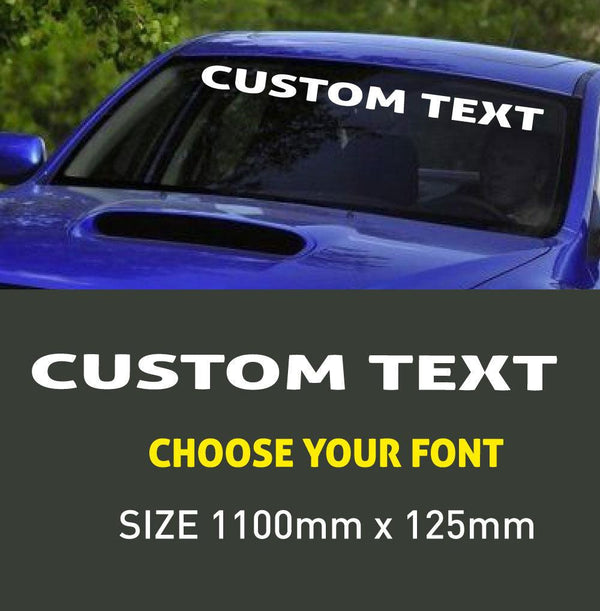 1100mm Custom windscreen sticker Windsheild Name Lettering Graphics ...