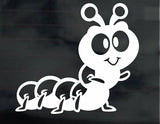Cute  Caterpillar  sticker decal for car , laptop, fridge, window