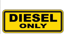 4 X Diesel Only Petrol Fuel Stickers