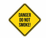 Danger Do Not Smoke Vinyl Stickers, Hazard Safety Warning Decals Pack of 6background