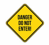 Danger do not enter decals
