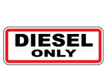 Diesel Only Fuel Stickers, Pack of 24 Gloss Vinyl Petrol Warning Decals 65mm x 25mm