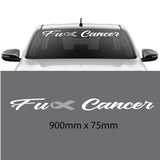 FU Cancer car sticker decal windscreen cancer ribbon grey, pink or blue - Mega Sticker Store