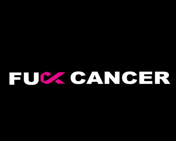 FU Cancer car sticker decal windscreen cancer ribbon grey, pink or blu ...