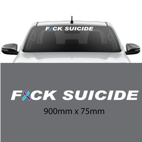 Fck Suicide car sticker decal suicide awareness sticker with suicide prevention ribbon