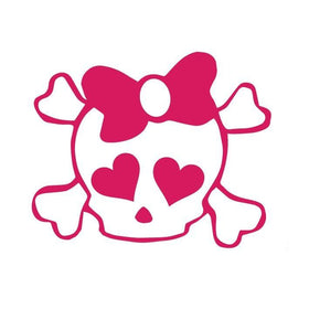 Skull with Bow Decal Sticker
