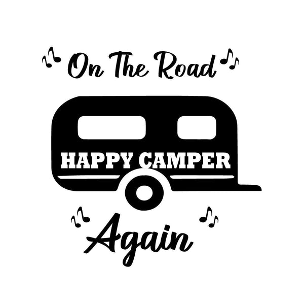 Happy Camper Vinyl sticker decal RV motorhome camper decal - Mega Sticker Store
