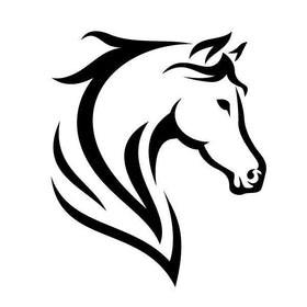 Horse head stickers for Horse float trailer , truck or other vehicle H12