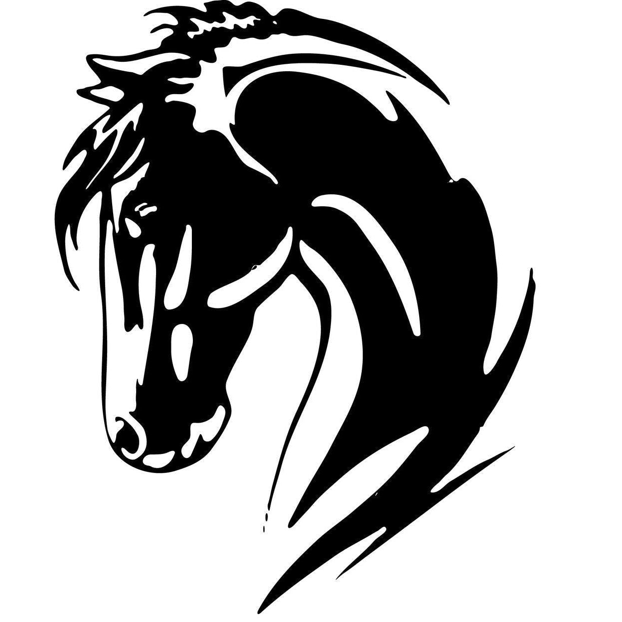Horse Head Vinyl Decal Sticker, Equestrian 4WD Ute Truck Graphic, Horse Float Window or Side Decal 7 Year Vinyl