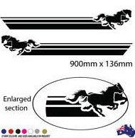 Vehicle stripes, horse design for horse float trailer , 4wd