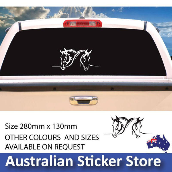 Horse head sticker for car window, ute , tailgate 4x4 horse float - Mega Sticker Store