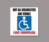 2 x Disabled sticker warning signs Disabled vehicle parking sticker decal - Mega Sticker Store