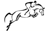 Jumping Horse Decal 570mm x 424mm rider on horseback sticker for vehicle float