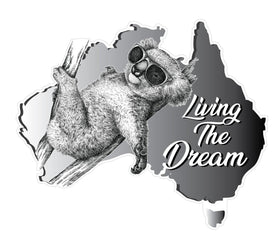 Koala Australian Map sticker decal Motorhome, vehicle, camper , truck, van Living the dream