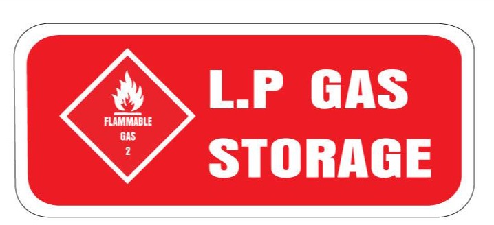 LP Gas sticker decal warning sticker 130mm x 53mm | Mega Sticker Store