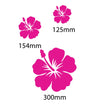 Large hibiscus Hawaiian flower sticker decal set of 3 vehicle grade - Mega Sticker Store
