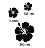 Large hibiscus Hawaiian flower sticker decal set of 3 vehicle grade - Mega Sticker Store