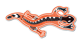 Orange  Abstract Gecko Sticker decal  car , camper, RV Motorhome, 4x4 ,patterned, ethnic