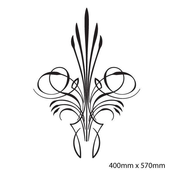 Elegant Pinstripe Scroll Vinyl Decal Set for Horse Floats, Trucks & Tr ...