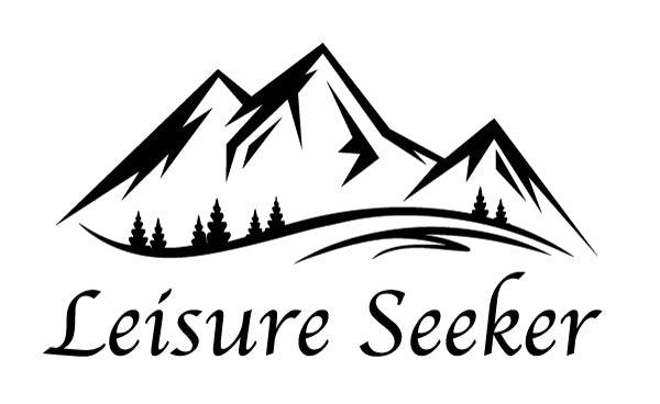 Leisure Seeker Sticker Decal with Mountain image for Motorhome, van, vehicle - Mega Sticker Store