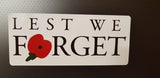 Lest We Forget Sticker Set, Australian ANZAC Remembrance Decals for Car or Windscreen, Laminated Vinyl