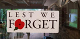 Lest We Forget Sticker Set, Australian ANZAC Remembrance Decals for Car or Windscreen, Laminated Vinyl glass