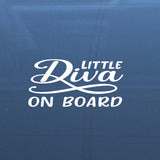 Little-Diva-on-board--Car-sticker-decal,-white-window-sticker-03 - Mega Sticker Store