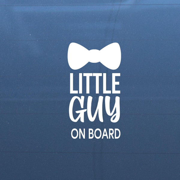Little Guy on board -Car-sticker-decal,-white-window-sticker-02 - Mega Sticker Store