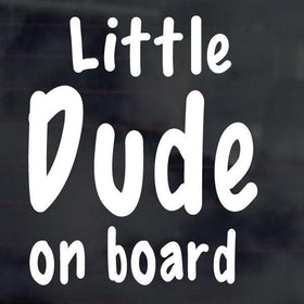 Little dude on board baby on board car sticker for car window