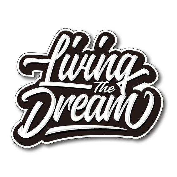Living The Dream car sticker, motorhome, 4x4 , camper - Mega Sticker Store