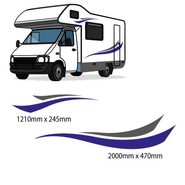 Motorhome Stripes Graphics Sticker Camper Van RV Caravan Side Body Decal Large Design # M1 - Mega Sticker Store