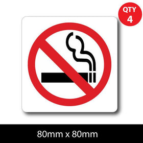 NO SMOKING STICKERS DECAL-STICKER-SET-WARNING-DECALS