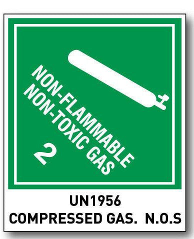 Non Flammable Compressed Gas Warning Sticker