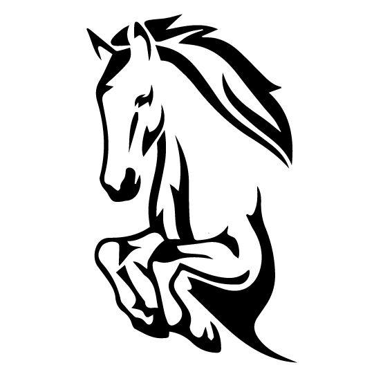 Rearing Horse Vinyl Decal Sticker, Equestrian 4WD Ute Truck Graphic, Horse Float Side or Window Decal 7 Year Vinyl
