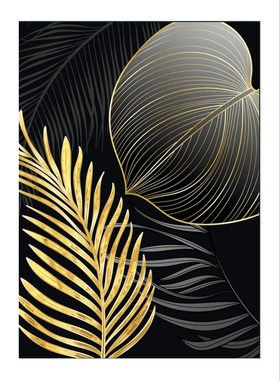 Golden Palms Wall Art Poster