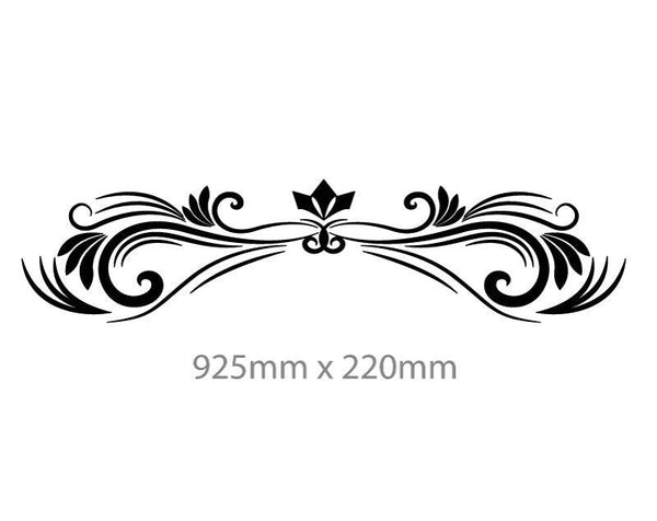 925mm Pinstripe Scroll decorative swirl sticker set Truck & Horse Float ute vinyl - Mega Sticker Store