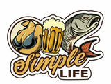 Simple life fishing decal