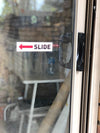 Slide sticker for glass sliding door warning sticker decal business shop home - Mega Sticker Store
