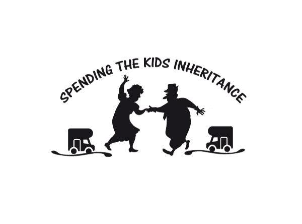 Spending the kids inheritance,, funny vehicle sticker, car , motorhome decal - Mega Sticker Store