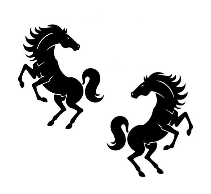 Standing Horse Decal Set of 2, Large Vinyl Stickers for Horse Float Ute 4WD Truck